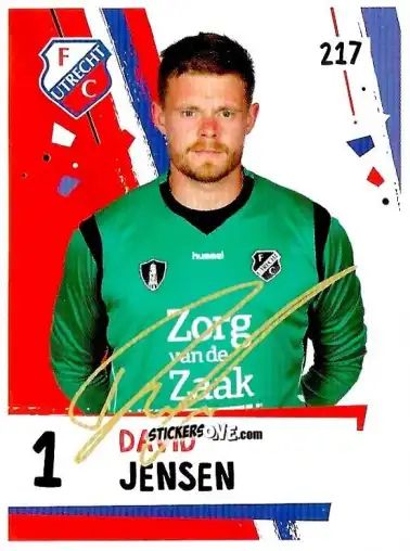 Figurina David Jensen - Eredivisie Voetbal plaatjes 2019 n. 217 - Albert Heijn
