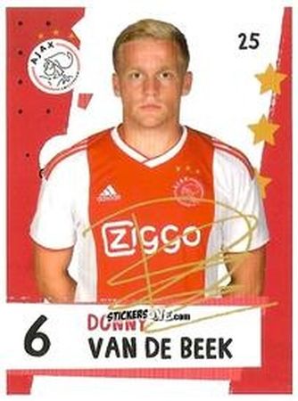 Sticker Donny van de Beek - Eredivisie Voetbal plaatjes 2019 n. 25 - Albert Heijn
