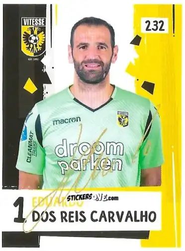 Sticker Eduardo Dos Reis Carvalho - Eredivisie Voetbal plaatjes 2019 n. 232 - Albert Heijn
