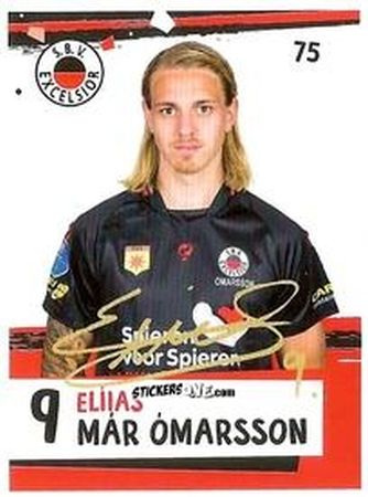 Sticker Elias Már Ómarsson - Eredivisie Voetbal plaatjes 2019 n. 75 - Albert Heijn
