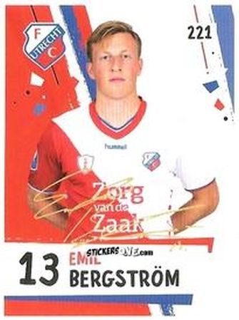 Figurina Emil Bergström - Eredivisie Voetbal plaatjes 2019 n. 221 - Albert Heijn
