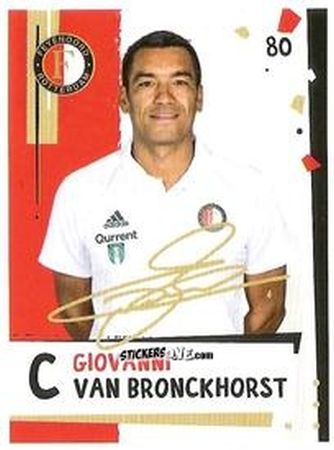 Sticker Giovanni van Bronckhorst - Eredivisie Voetbal plaatjes 2019 n. 80 - Albert Heijn
