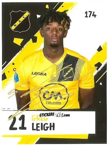 Sticker Greg Leigh - Eredivisie Voetbal plaatjes 2019 n. 174 - Albert Heijn
