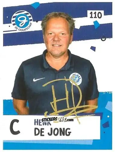 Sticker Henk de Jong - Eredivisie Voetbal plaatjes 2019 n. 110 - Albert Heijn
