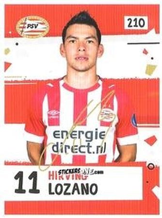 Sticker Hirving Lozano - Eredivisie Voetbal plaatjes 2019 n. 210 - Albert Heijn
