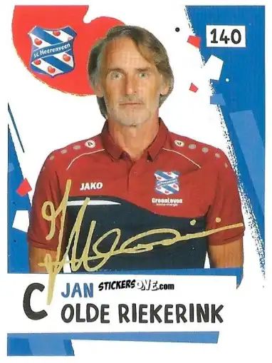 Sticker Jan Olde Riekerink - Eredivisie Voetbal plaatjes 2019 n. 140 - Albert Heijn
