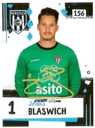 Sticker Janis Blaswich - Eredivisie Voetbal plaatjes 2019 n. 156 - Albert Heijn
