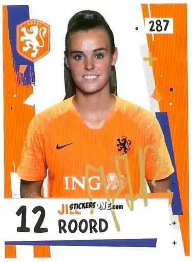 Sticker Jill Roord - Eredivisie Voetbal plaatjes 2019 n. 287 - Albert Heijn
