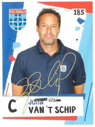 Sticker John van 't Schip - Eredivisie Voetbal plaatjes 2019 n. 185 - Albert Heijn
