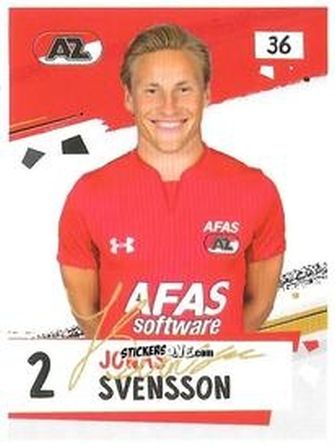 Sticker Jonas Svensson - Eredivisie Voetbal plaatjes 2019 n. 36 - Albert Heijn
