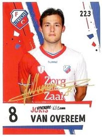Sticker Joris van Overeem - Eredivisie Voetbal plaatjes 2019 n. 223 - Albert Heijn
