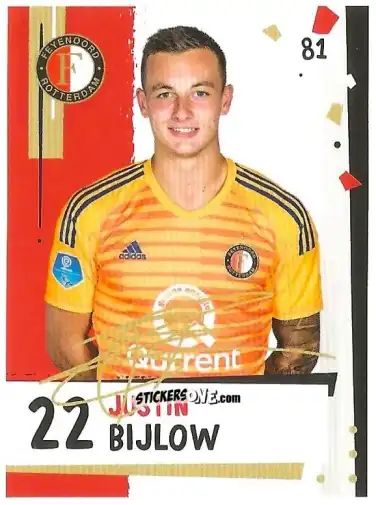 Cromo Justin Bijlow - Eredivisie Voetbal plaatjes 2019 n. 81 - Albert Heijn
