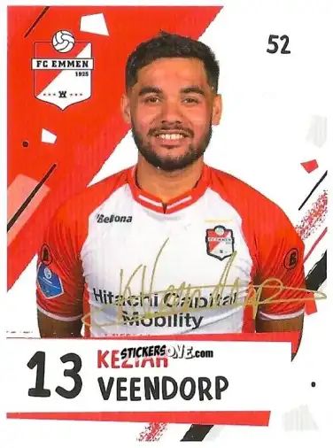Sticker Keziah Veendorp - Eredivisie Voetbal plaatjes 2019 n. 52 - Albert Heijn
