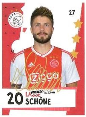 Cromo Lasse Schöne - Eredivisie Voetbal plaatjes 2019 n. 27 - Albert Heijn
