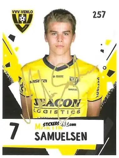 Sticker Martin Samuelsen - Eredivisie Voetbal plaatjes 2019 n. 257 - Albert Heijn
