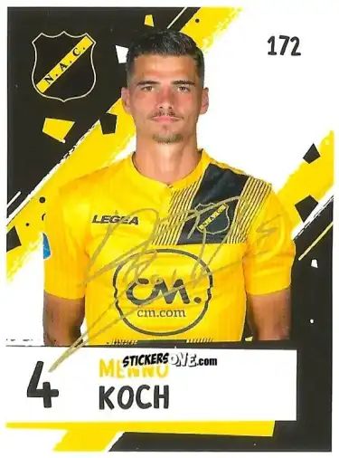 Sticker Menno Koch - Eredivisie Voetbal plaatjes 2019 n. 172 - Albert Heijn
