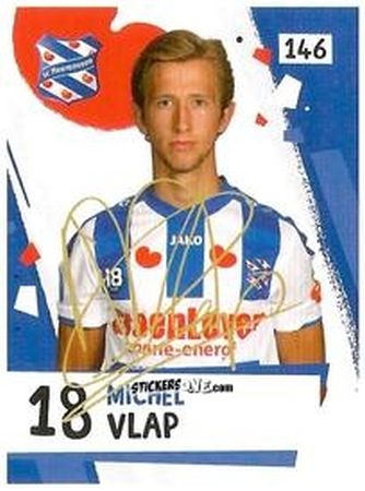 Sticker Michel Vlap - Eredivisie Voetbal plaatjes 2019 n. 146 - Albert Heijn

