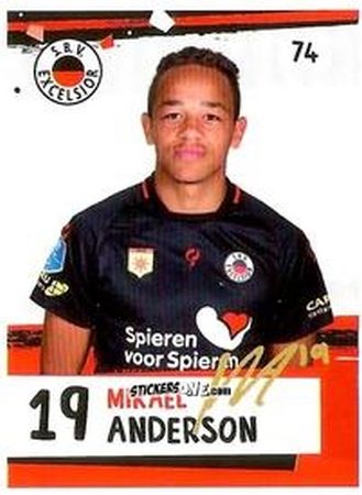 Cromo Mikael Anderson - Eredivisie Voetbal plaatjes 2019 n. 74 - Albert Heijn
