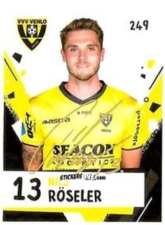 Sticker Nils Röseler - Eredivisie Voetbal plaatjes 2019 n. 249 - Albert Heijn
