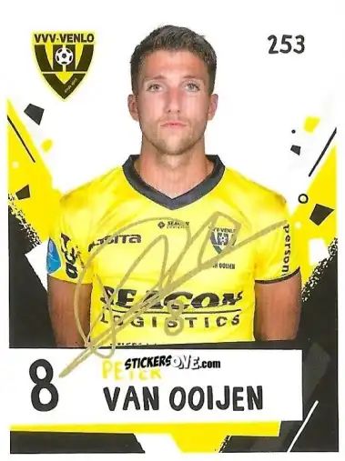 Sticker Peter van Ooijen - Eredivisie Voetbal plaatjes 2019 n. 253 - Albert Heijn
