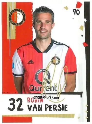 Sticker Robin van Persie - Eredivisie Voetbal plaatjes 2019 n. 90 - Albert Heijn
