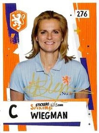 Sticker Sarina Wiegman - Eredivisie Voetbal plaatjes 2019 n. 276 - Albert Heijn
