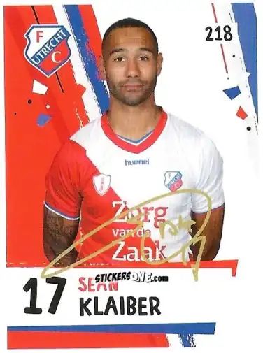 Figurina Sean Klaiber - Eredivisie Voetbal plaatjes 2019 n. 218 - Albert Heijn

