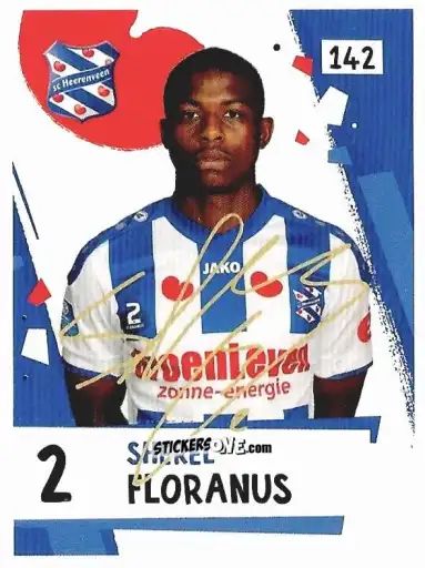 Sticker Sherel Floranus - Eredivisie Voetbal plaatjes 2019 n. 142 - Albert Heijn
