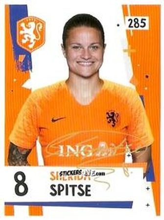 Sticker Sherida Spitse - Eredivisie Voetbal plaatjes 2019 n. 285 - Albert Heijn

