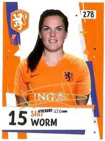Sticker Siri Worm - Eredivisie Voetbal plaatjes 2019 n. 278 - Albert Heijn
