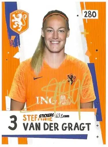 Sticker Stefanie van der Gragt - Eredivisie Voetbal plaatjes 2019 n. 280 - Albert Heijn
