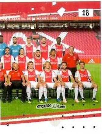 Sticker Team Photo - Eredivisie Voetbal plaatjes 2019 n. 18 - Albert Heijn
