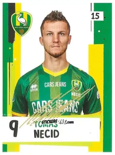 Sticker Tomas Necid - Eredivisie Voetbal plaatjes 2019 n. 15 - Albert Heijn
