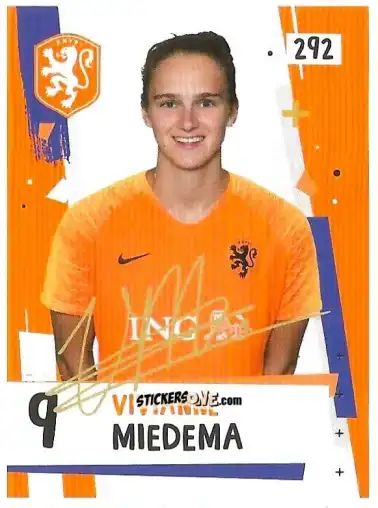 Sticker Vivianne Miedema - Eredivisie Voetbal plaatjes 2019 n. 292 - Albert Heijn
