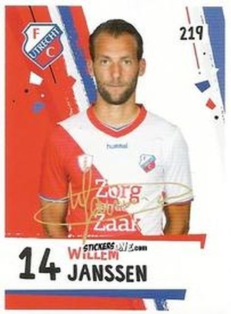 Sticker Willem Janssen - Eredivisie Voetbal plaatjes 2019 n. 219 - Albert Heijn
