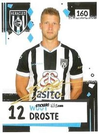 Sticker Wout Droste - Eredivisie Voetbal plaatjes 2019 n. 160 - Albert Heijn
