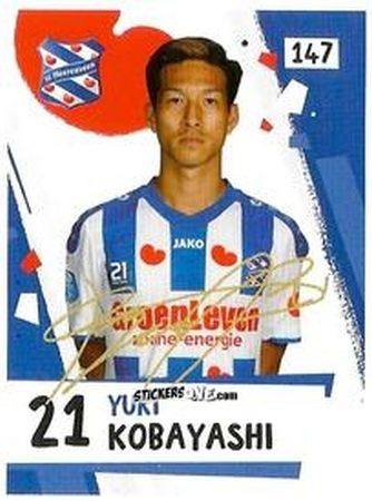 Sticker Yuki Kobayashi - Eredivisie Voetbal plaatjes 2019 n. 147 - Albert Heijn
