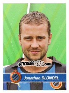Sticker Jonathan Blondel - FOOT Belgium 2011-2012 - Panini