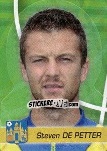 Sticker Steven De Petter - FOOT Belgium 2011-2012 n. 382 - Panini