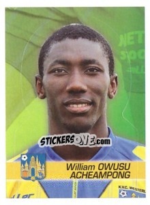 Sticker William Owusu Acheampong - FOOT Belgium 2011-2012 n. 387 - Panini