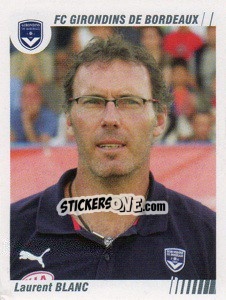 Sticker Laurent Blanc - FOOT 2008-2009 n. 30 - Panini