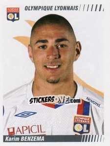 Sticker Karim Benzema - FOOT 2008-2009 n. 229 - Panini