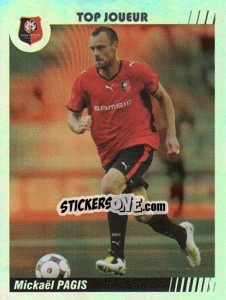 Sticker Mickael Pagis - Top Joueur - FOOT 2008-2009 n. 416 - Panini