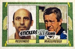 Sticker Redondo/Maguregui (1 sin foto de fondo, double imagen) - Liga Spagnola 1984-1985
 - Colecciones ESTE