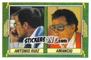 Sticker Antonio Ruiz/Amancio (1 con traje, double imagen) - Liga Spagnola 1984-1985
 n. 372 - Colecciones ESTE