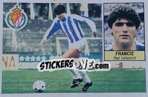 Cromo 7bbis Francis (Real Valladolid, cesped, double imagen)