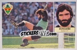 Sticker 14bis Burgueña (Elche C.F., pantalon nero, double imagen) - Liga Spagnola 1984-1985
 - Colecciones ESTE