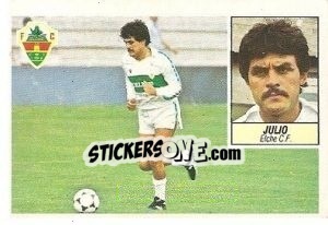 Cromo 16bis Julio (Elche C.F., valla azul, double imagen) - Liga Spagnola 1984-1985
 - Colecciones ESTE