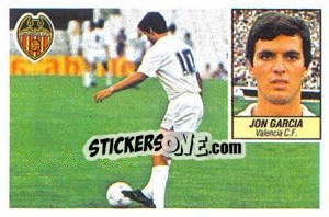 Cromo 37 Jon García (Valencia C.F.) - Liga Spagnola 1984-1985
 - Colecciones ESTE