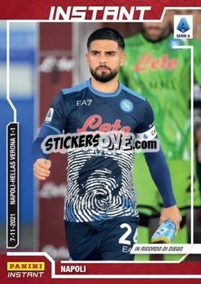 Sticker Napoli - Lorenzo Insigne - Instant Calciatori 2021-2022
 n. 16 - Panini